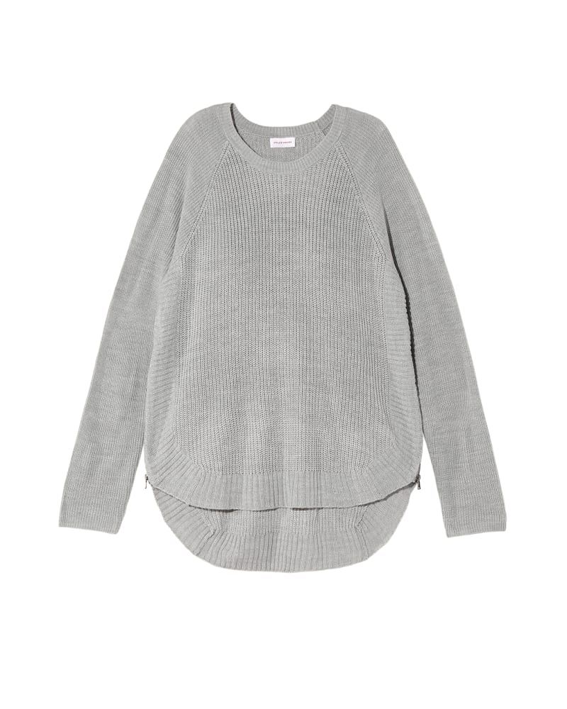 Front of plus size Tanya Side Zip Sweater by Molly&Isadora | Dia&Co | dia_product_style_image_id:132684